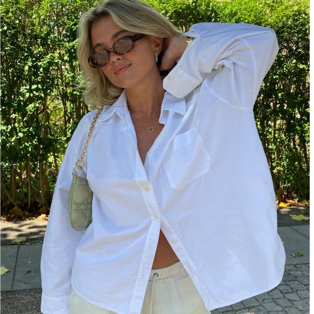Djerf Avenue breezy shirt white